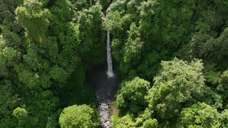 tiu teja waterfall in lombok, indonesia