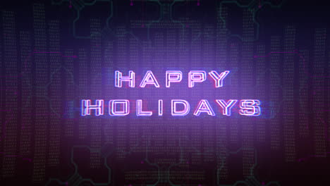 matrix mode: happy holidays text merged with hud elements