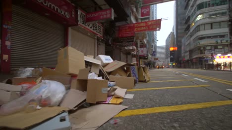 tracking past garbage on hong kong street