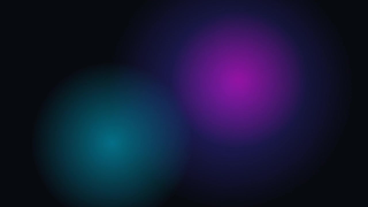 Sfondo Astratto in Movimento con Sfere Luminose Blu e Viola