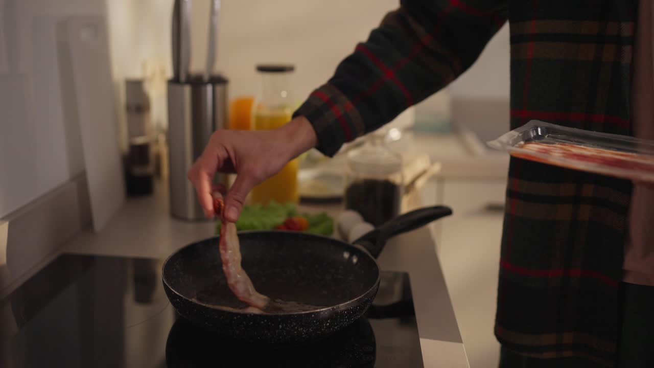 Cooking Bacon in the Kitchen