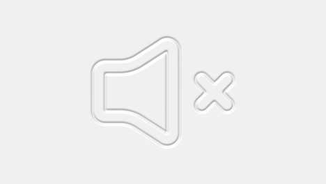 speaker mute icon isolated on white background. no sound icon. volume off symbol. 4k
