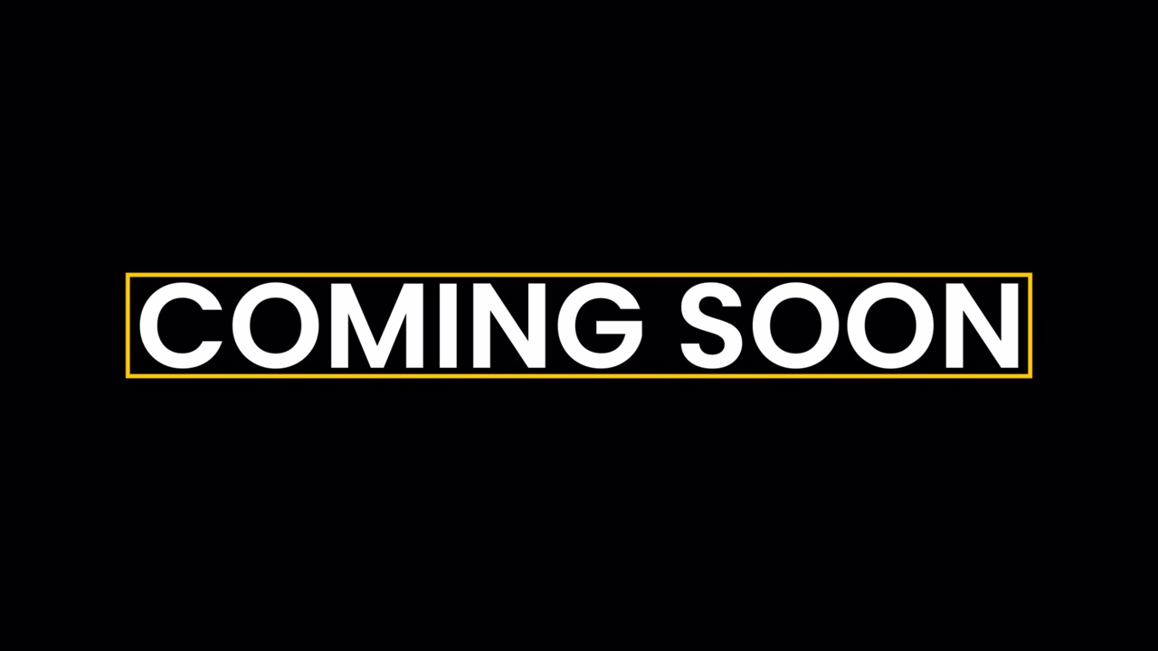 Coming Soon Text Animation with Digital Glitch Effect