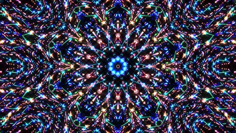 hermosas líneas abstractas brillando luz brillante conjunto suave rojo azul movimiento de color en fondo negro