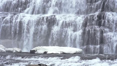 the huge dynjandi waterfall in north west iceland.