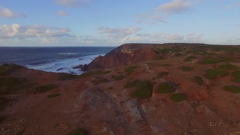 Surf-spot-in-the-Algarve,-Portugal.-Aerial-shot