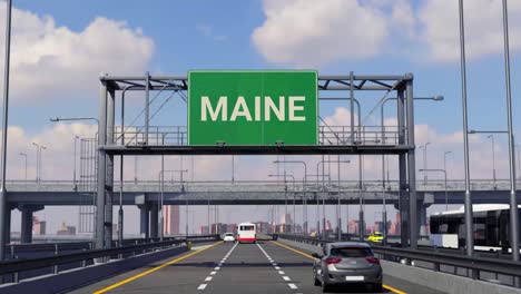 maine road sign