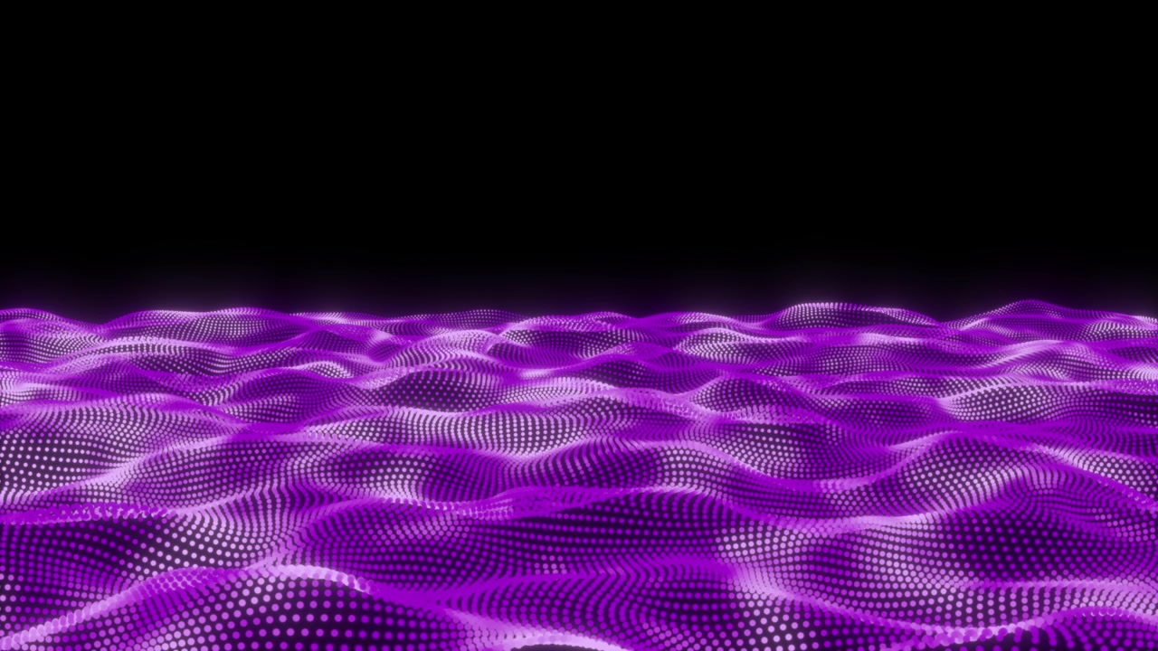 Abstract Purple Digital Particle Wave Motion Background