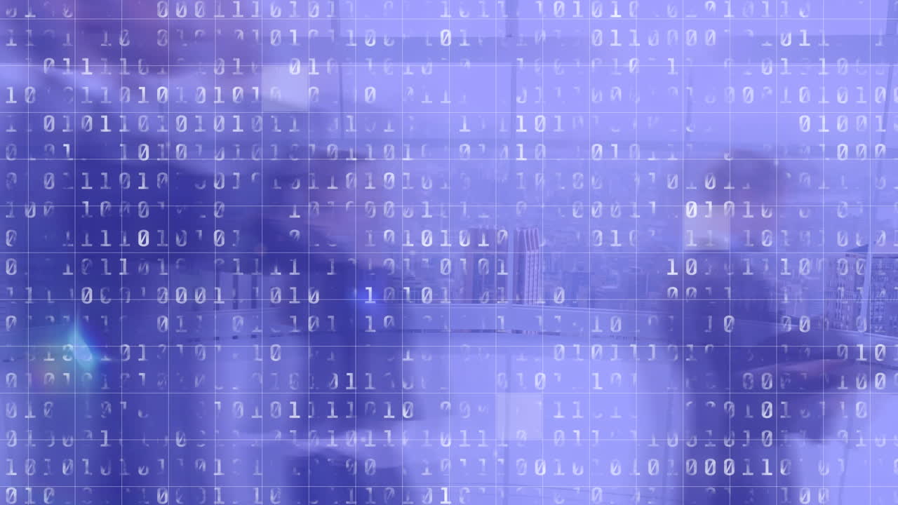 Busy commuters and modern office