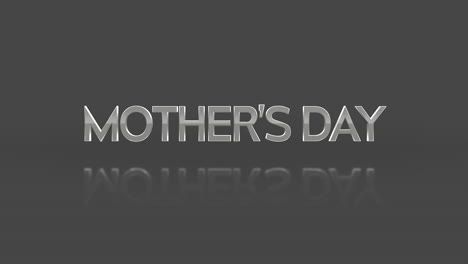 mother's day celebration bold, shadowed text on black background