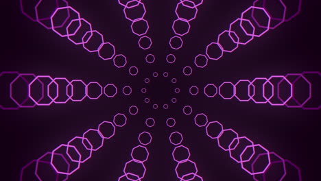una espiral hipnotizante de círculos púrpuras brillantes
