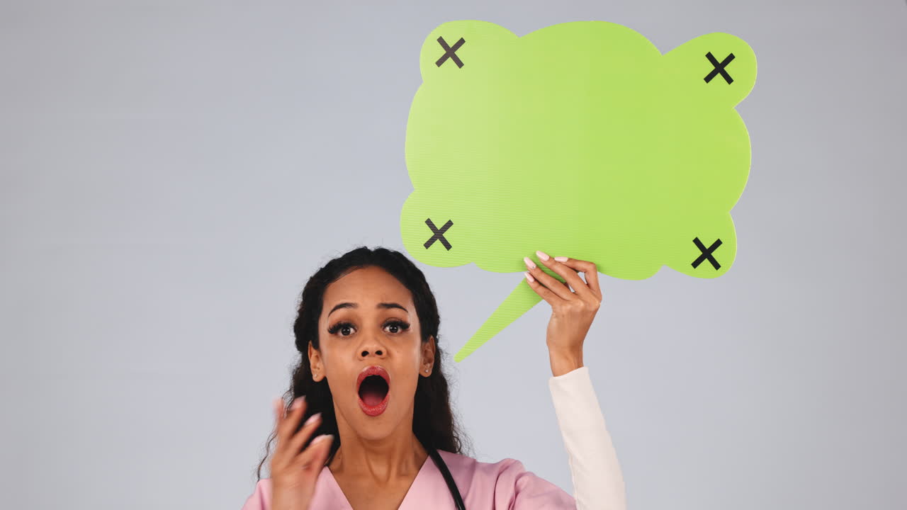 enfermera médica, burbuja del habla