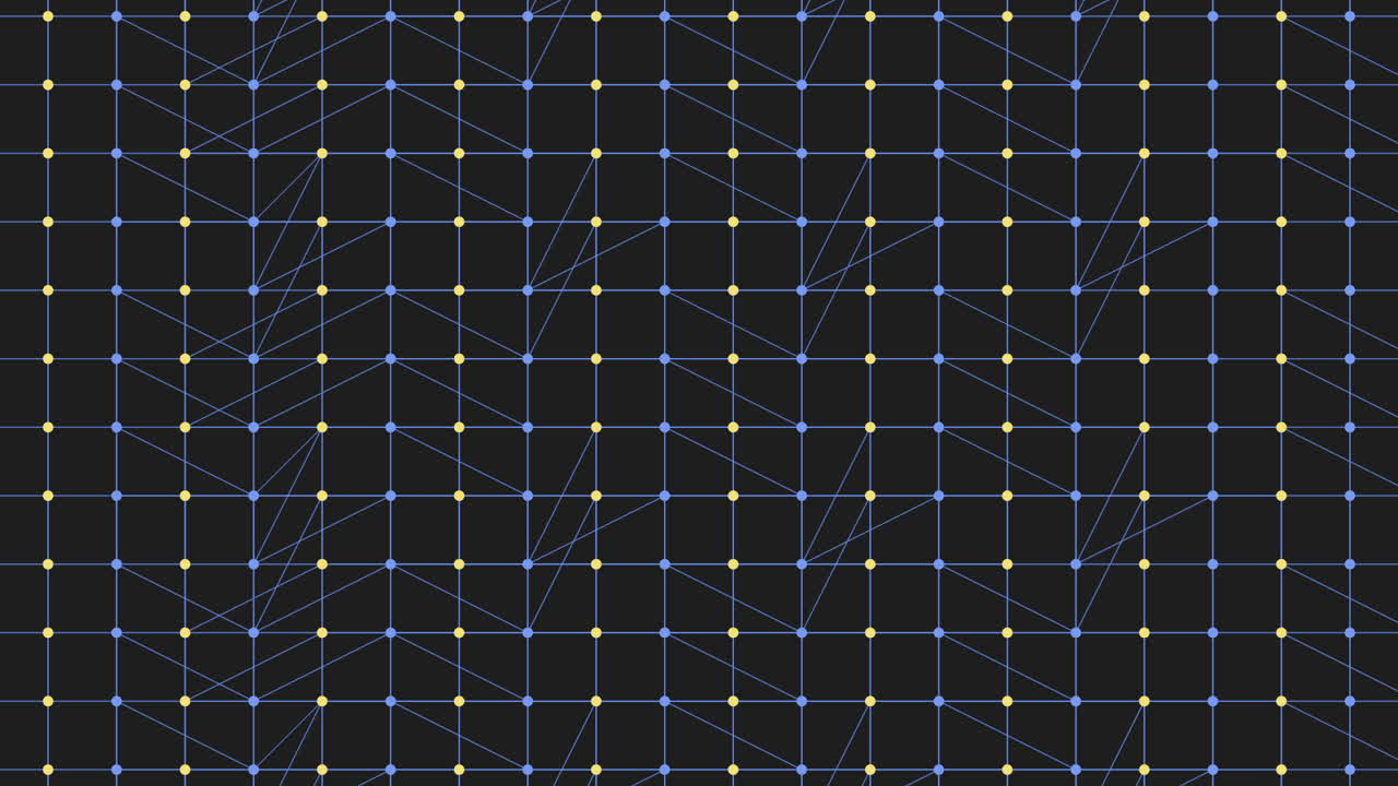연결된 선이 있는 미래형 네온 기하학적 도트 패턴
