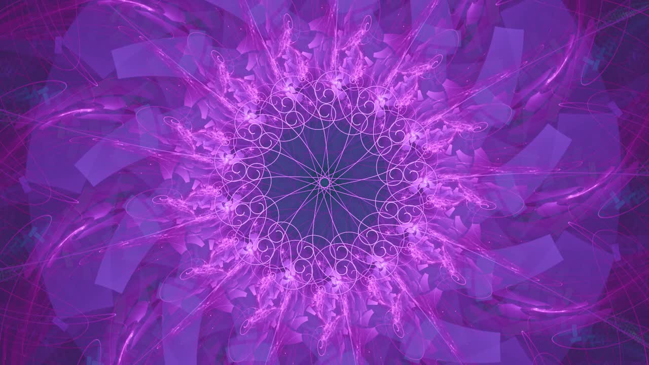bucle sin fin colorido mandala fractal en movimiento, viaje de paz interior del espíritu