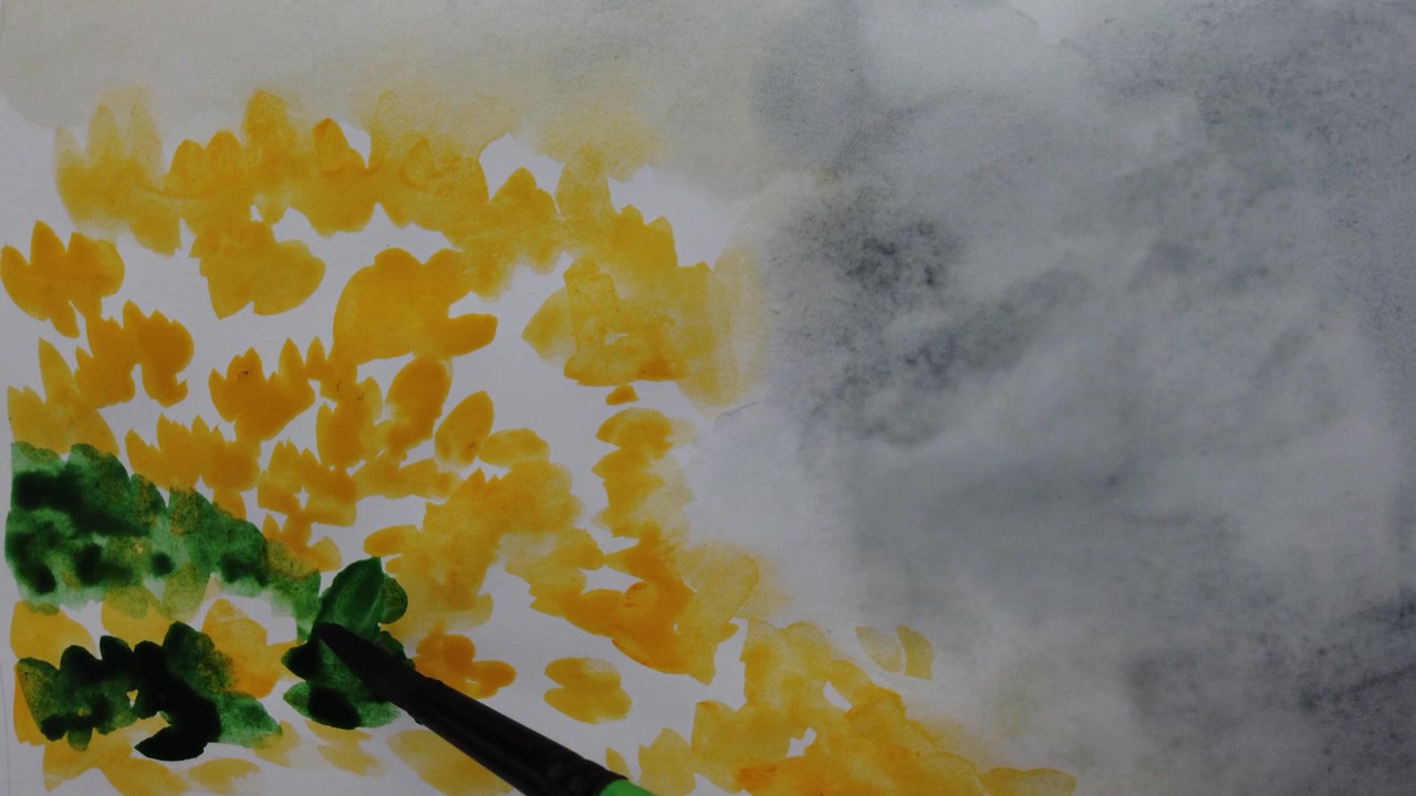 Disegno su carta con colori ad acquerello