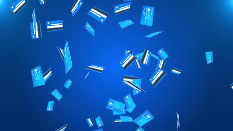 credit plastic card spinning isolated on black background online payment cash withdrawal business