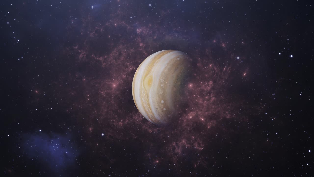 planeta júpiter en la niebla del espacio exterior