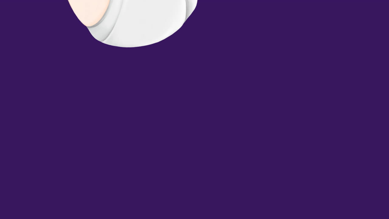 Digital animation of light trails over baby icon moving against blue background