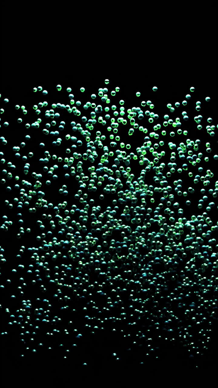 검은 바탕에 추상적인 녹색 구