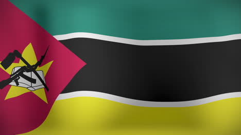 Animation of waving flag of mozambique