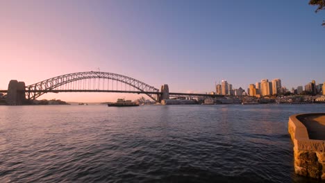 blick auf die sydney bridge vom blues point