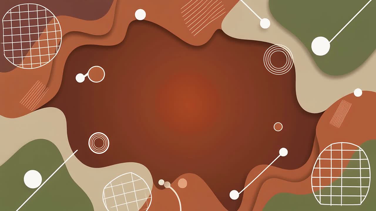 Animated Abstract Background with Organic Shapes and Geometric Elements