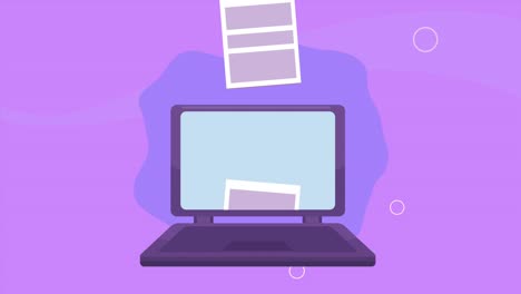 laptop computer portable with documents