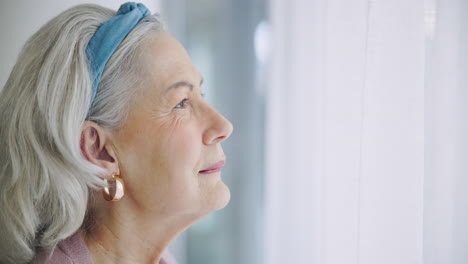 Thinking,-elderly-and-woman-in-home