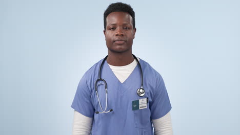 Crossed-arms,-doctor-and-face-of-black-man