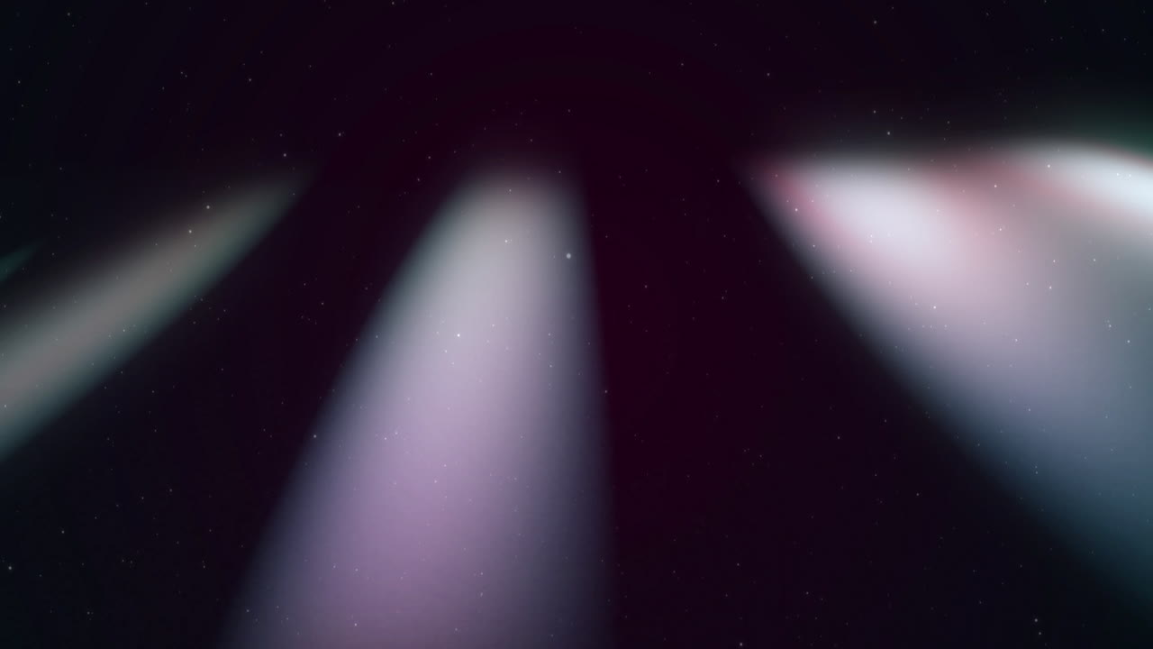 Animation of moving northern lights over black background