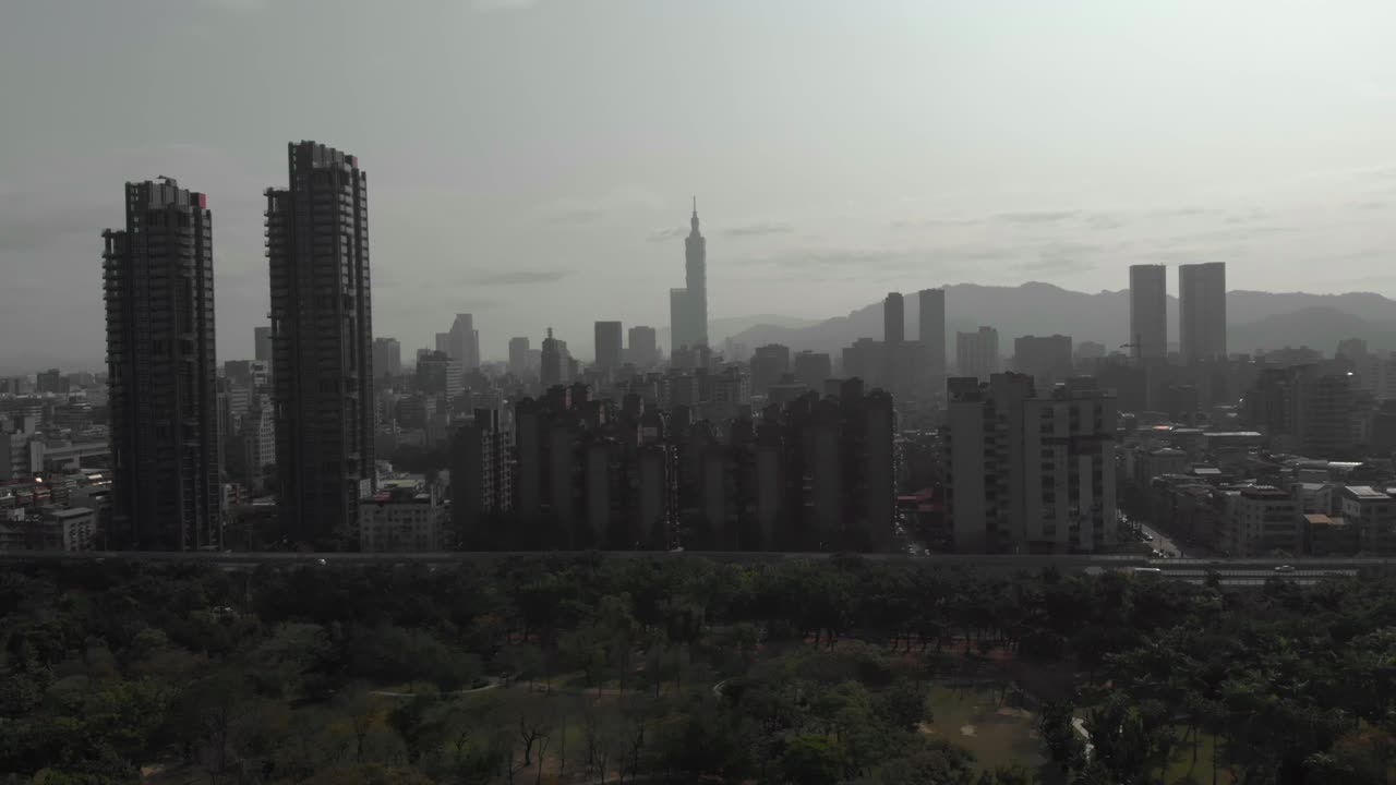 타이베이 시의 공중 풍경