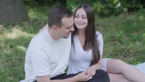 A couple enjoying each other&#039;s company outdoors