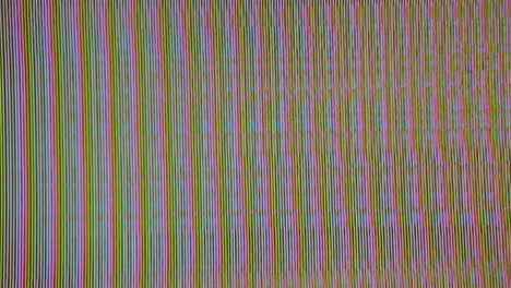 retro glitch analog vhs pattern of long lines waves and resetting to black screen