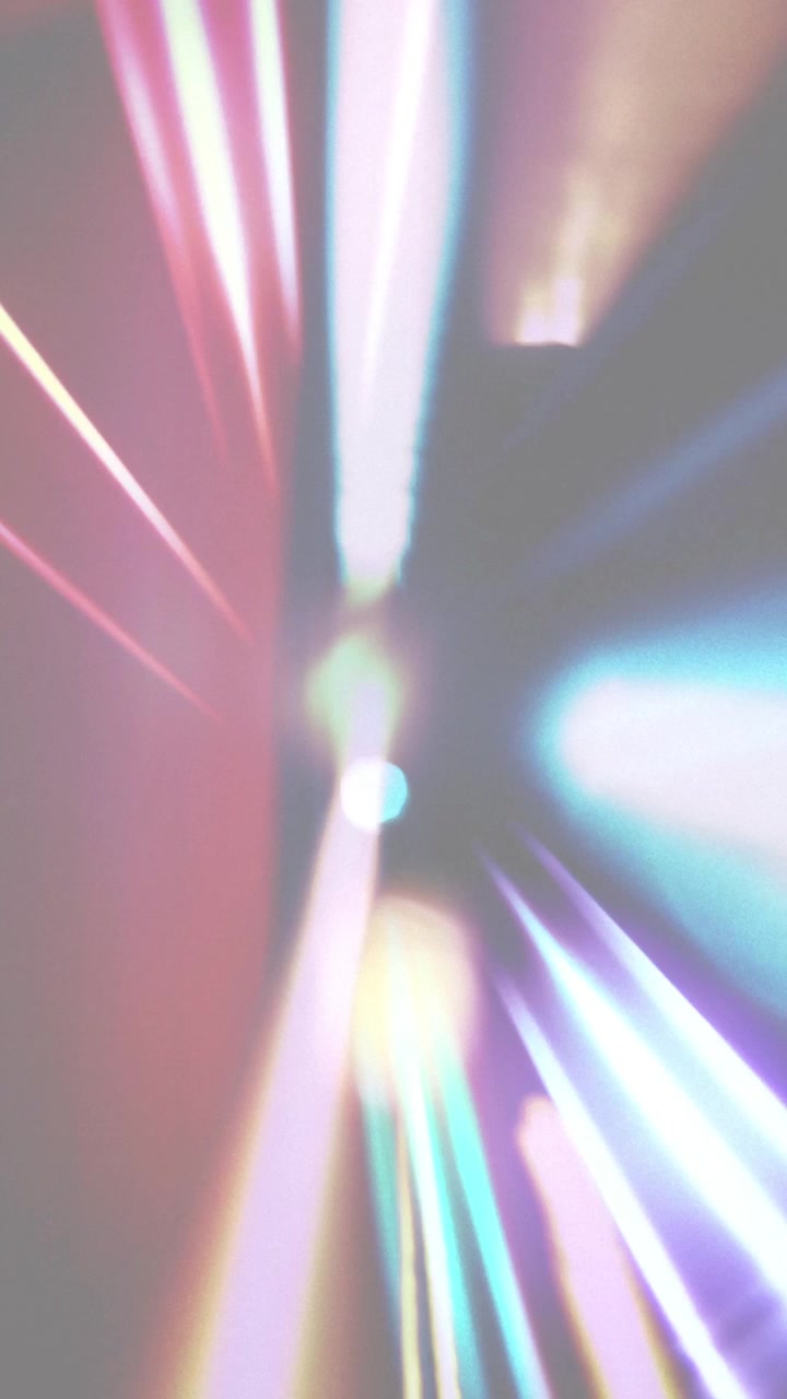 Sfondo animato con strisce di luce astratte e lens flare