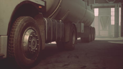 natural gas tanker truck at the natural gas station