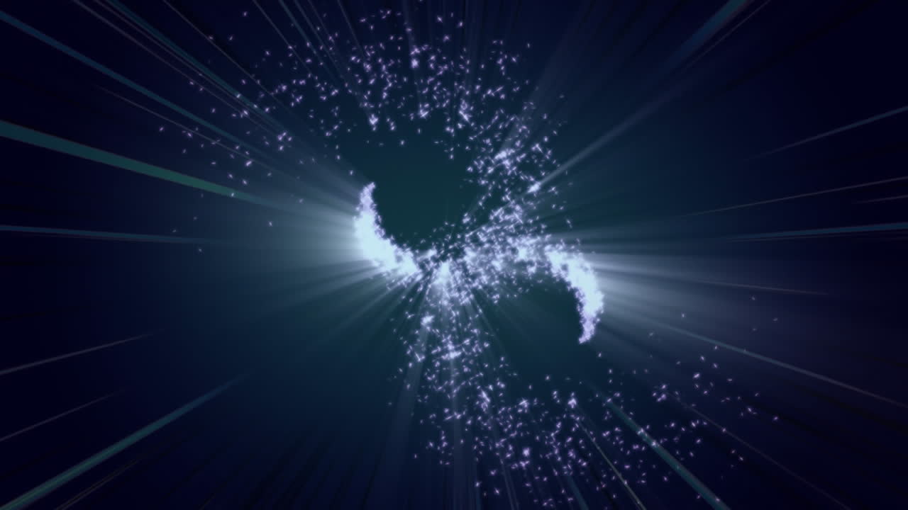 estrellas fugaces brillantes girando contra un fondo negro