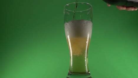 beer poured on a glass