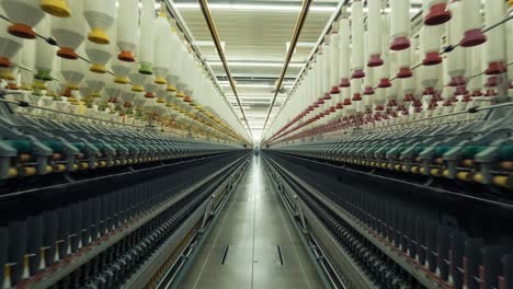 automated yarn production in modern textile plant