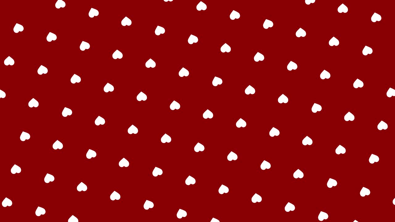 Cuori bianchi su sfondo rosso