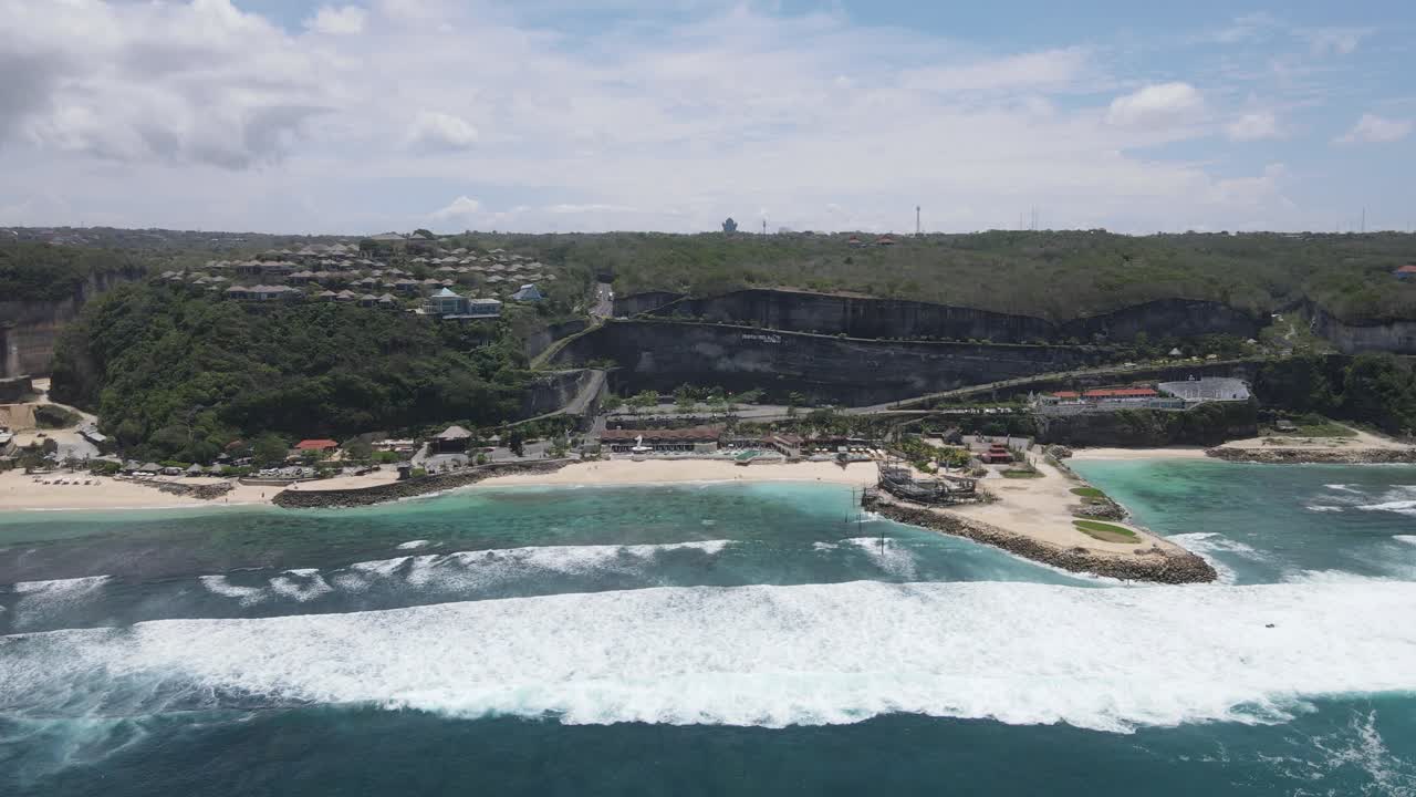 인도네시아 발리의 멜라스티 해변의 무인기 영상