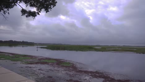 early morning at lake tohopekaliga at kissimmee florida