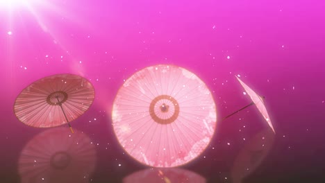 japanese chinese umbrella parasol loop animation