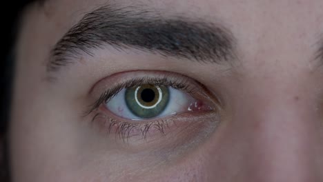 primer plano del ojo de un hombre