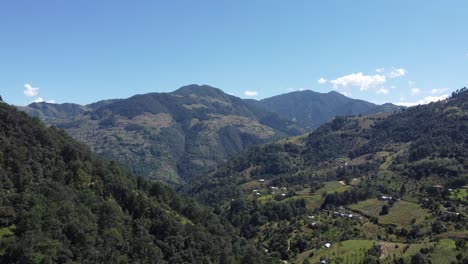 rural town of zacatlan surrounded by nature, deep ravines, aerial view