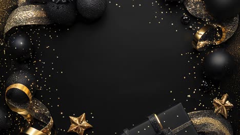 black and gold christmas decorations