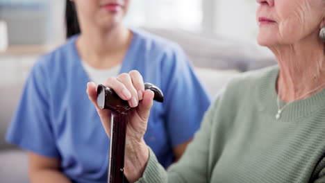 nursing home, hope and nurse with senior woman