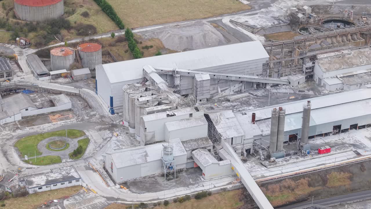 Premier periclase factory, producing high-quality magnesium oxide, aerial view