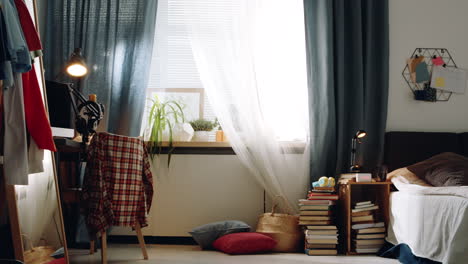 interior of cozy bedroom