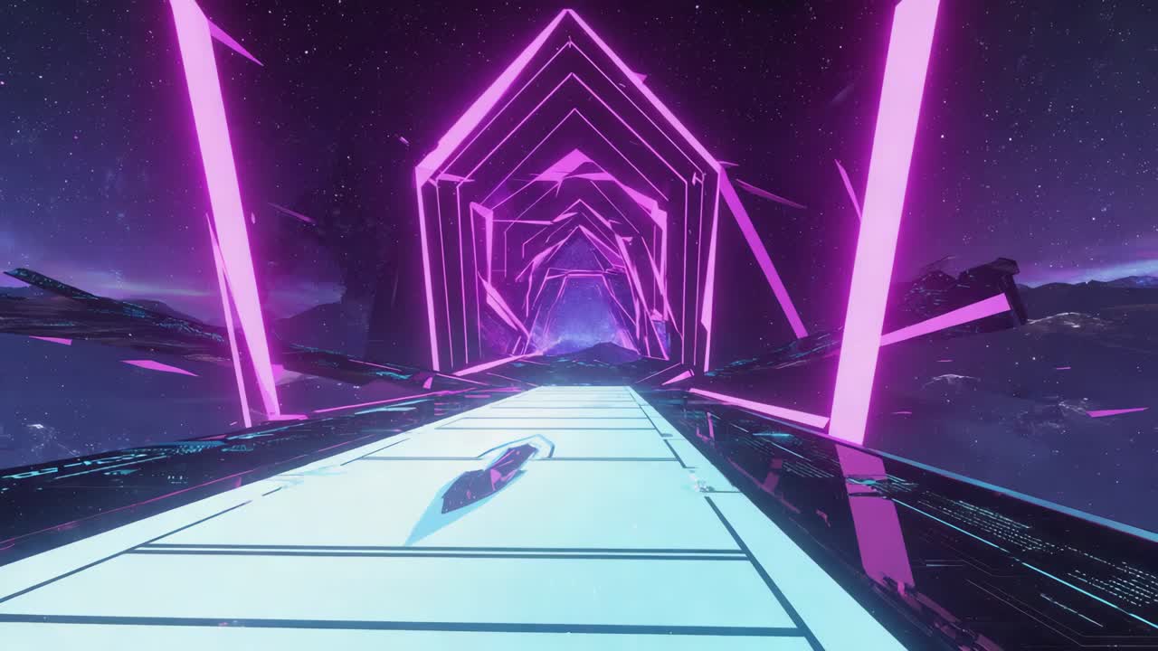 Neon Tunnel to Space
