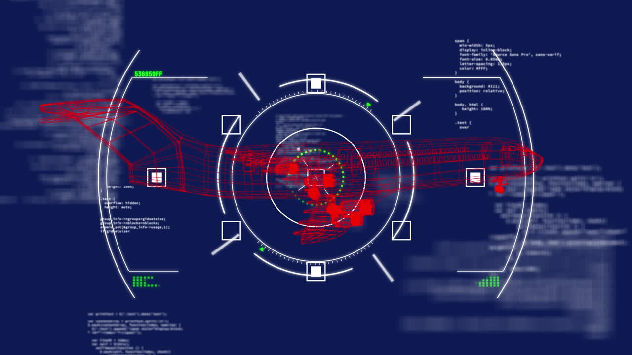 데이터 처리 및 스 ⁇  스캐닝의 애니메이션 파란색 배경